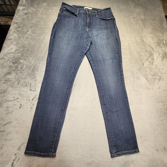 Levis 721 High Rise Skinny Jeans Womens 32 Blue Denim Stretch Slim Fit 32x30 - Picture 1 of 11